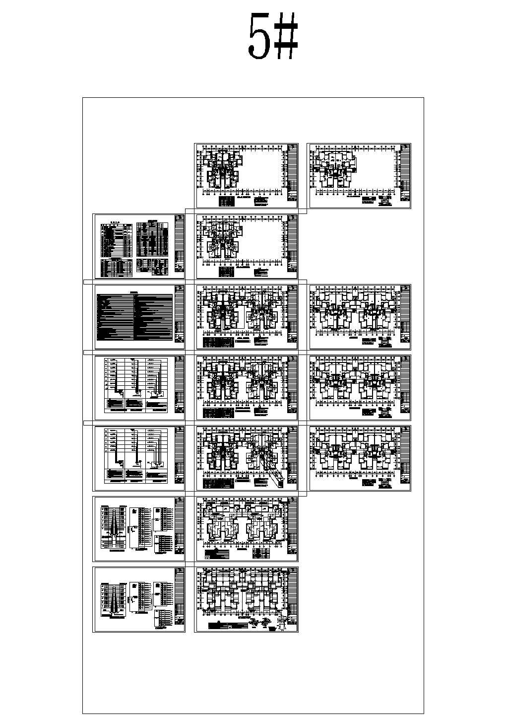 某六层框架结构三类住宅楼配电设计cad全套电气施工图（含设计说明，含弱电设计）