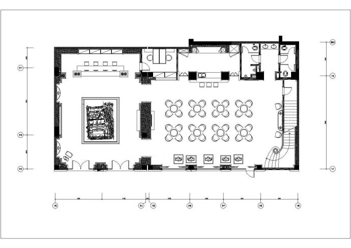 [厦门]精致社区公馆欧式风情销售中心精装修CAD设计平面图_图1