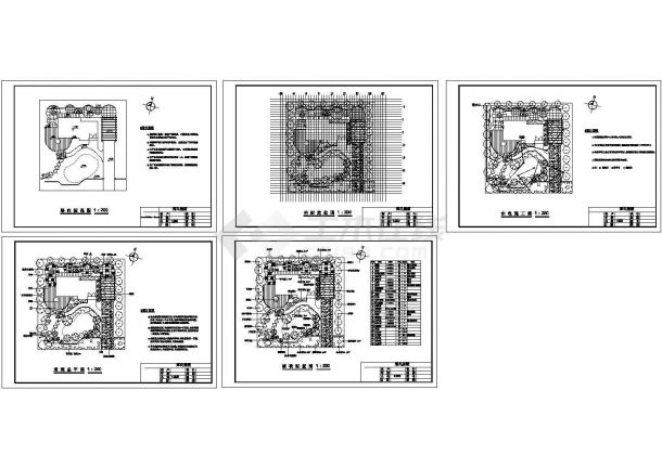 一整套别墅花园景观设计cad总平面施工图（含设计说明）-图二