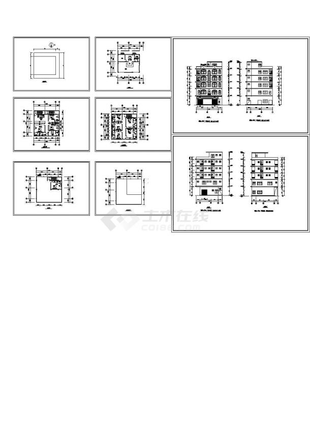 某地区高档高层商住楼标准层设计建施方案CAD图纸-图一