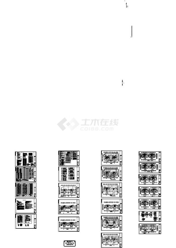 郑州某小区27层商住楼电气图纸CAD-图二