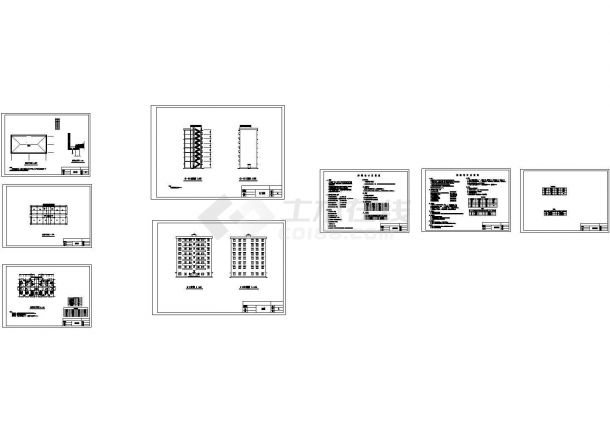 某八层框架结构住宅楼结构设计施工图-图一