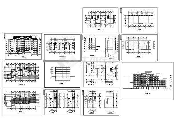 北方某地区阳光城住宅区建筑经典方案施工全套CAD图纸-图一