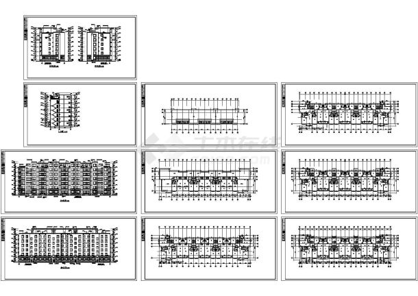 某地区高级多层商业住宅建筑全套方案完整设计施工CAD图纸-图一