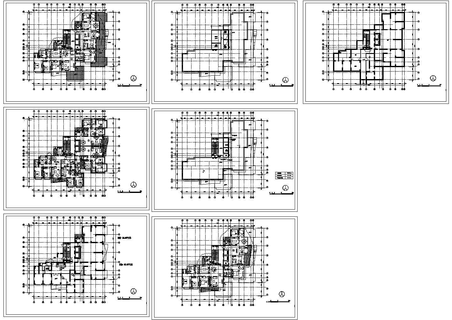 某地区高层商业住宅楼建筑方案户型设计完整施工CAD图纸