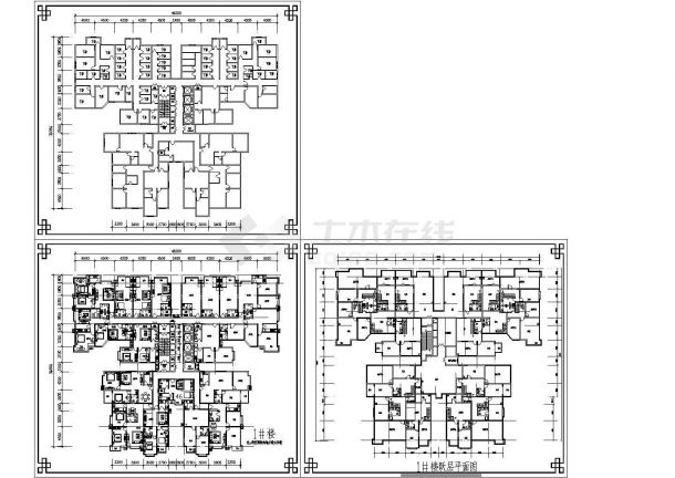 某地区大型高层商业住宅楼建筑方案户型设计完整施工CAD图纸-图一