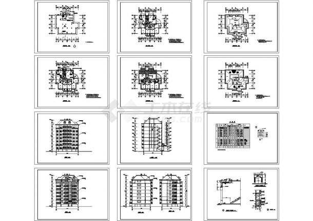 某地区高层综合商业住宅建筑完整设计施工方案CAD图纸-图一