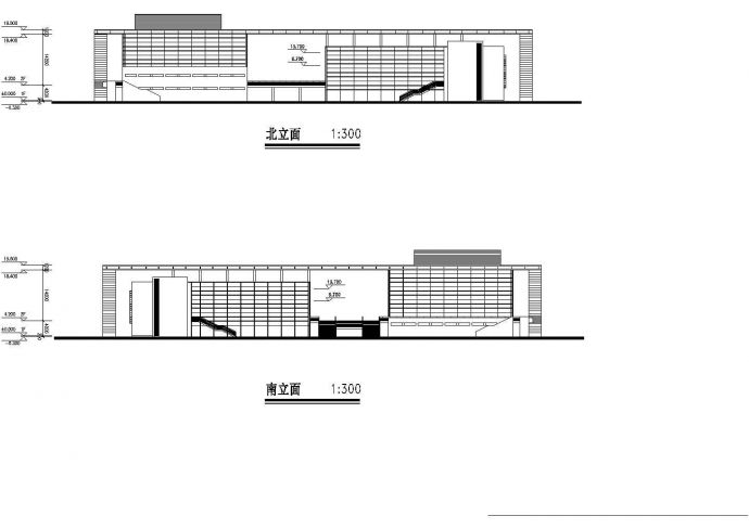 某大学中心校区规划方案行政楼CAD节点剖面图_图1