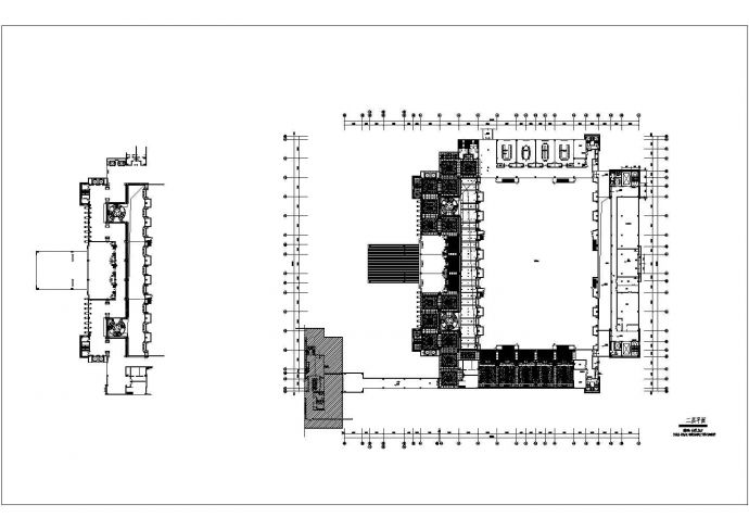 某生态园林主题会议酒店二层公共走廊平面及电气CAD设计定位图_图1