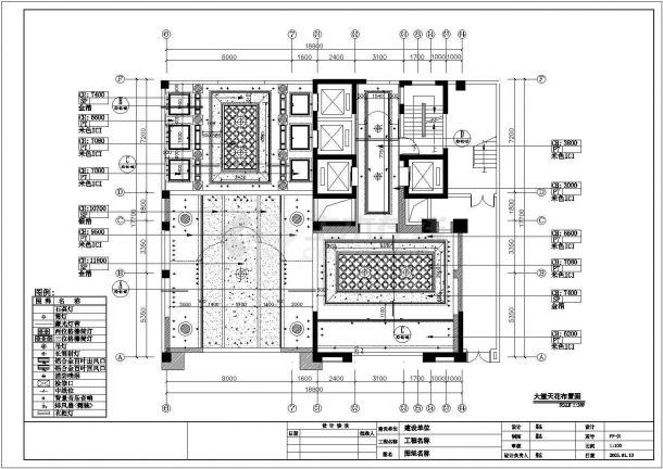 深圳某酒店大堂CAD设计节点完整详细施工图-图一