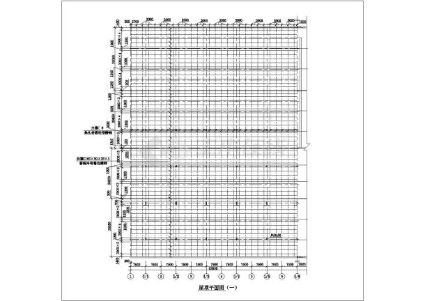 某屋顶CAD大样节点构造设计平面图-图一