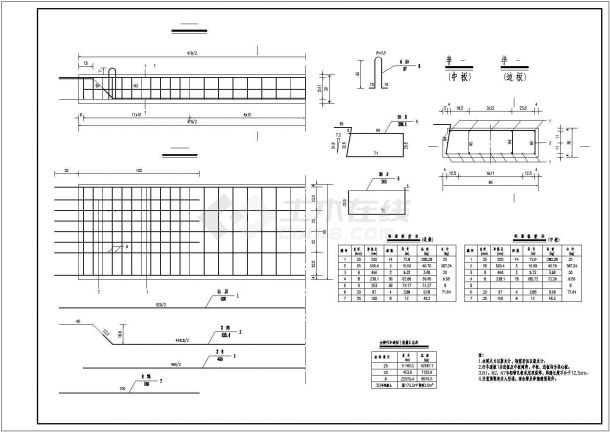某195米钢管系杆拱CAD构造完整平立剖设计图纸-图一