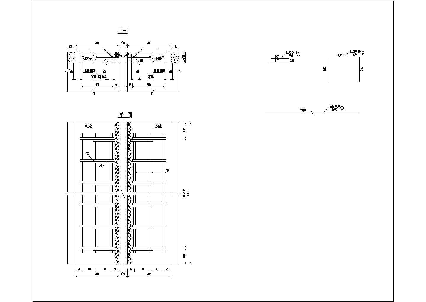 某跨径16+39.6+16m天桥飞鸟拱 81.12米公路Ⅱ级伸缩缝CAD构造图