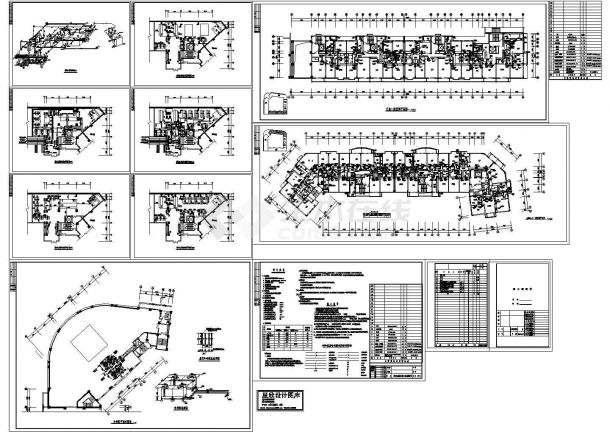 某13层商住综合楼空调机房施工图，7张图纸。-图一