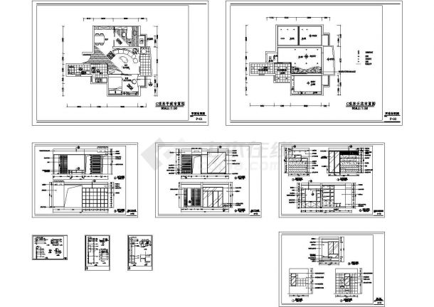 某高端小区室内装修设计CAD全套图纸-图一