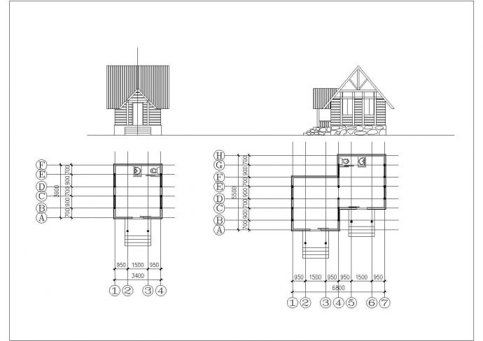 某小木屋CAD节点剖面构造设计图纸_图1