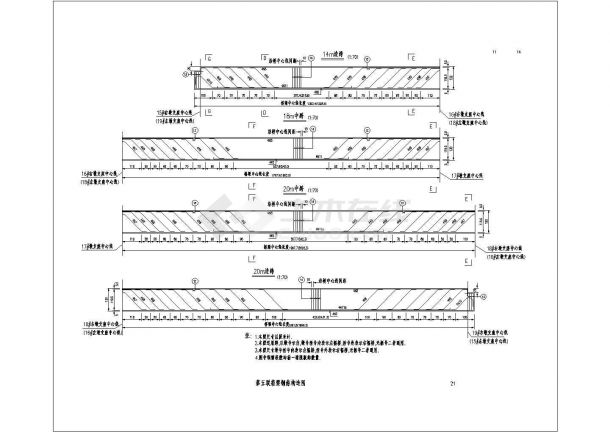 某河特大桥主跨130米钢管拱第五联箱梁腹板钢筋CAD设计构造-图一