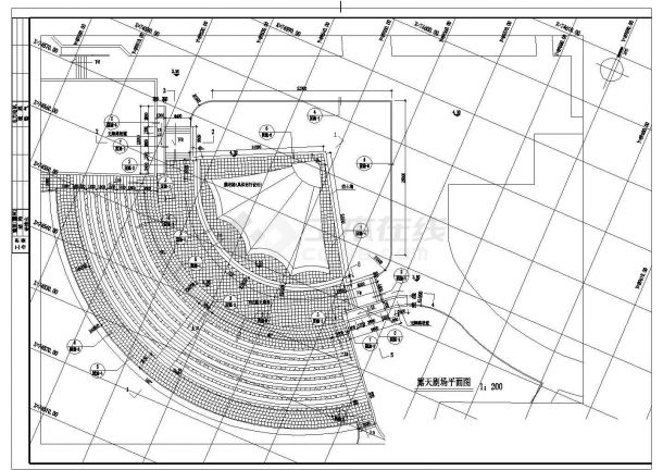 某市桥南公园CAD节点完整平立面设计施工图-图二