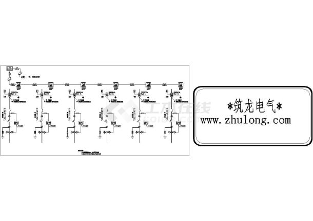 某工厂电力系统详细CAD架构图-图二
