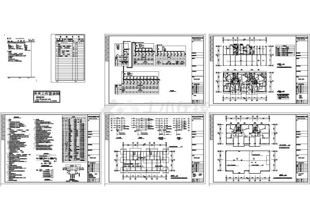 某六层砖混结构住宅楼电气设计cad全套施工图（含设计说明）-图一
