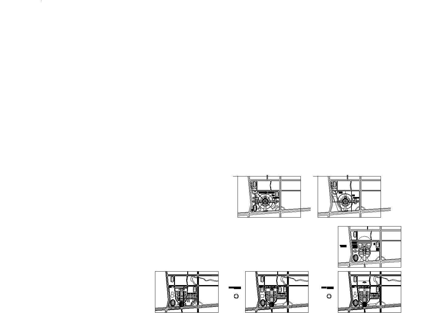 杭州电子工业学院规划设计建筑施工cad图，共二十张