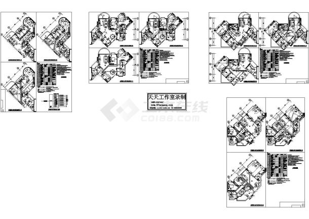 某小区住宅户内强弱电设计cad电气大样图（含设计说明，含4种户型设计，16张图）-图一