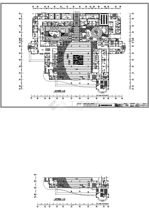 潍坊市人民医院门诊楼装修设计cad全套施工图（含高清效果图）-图二