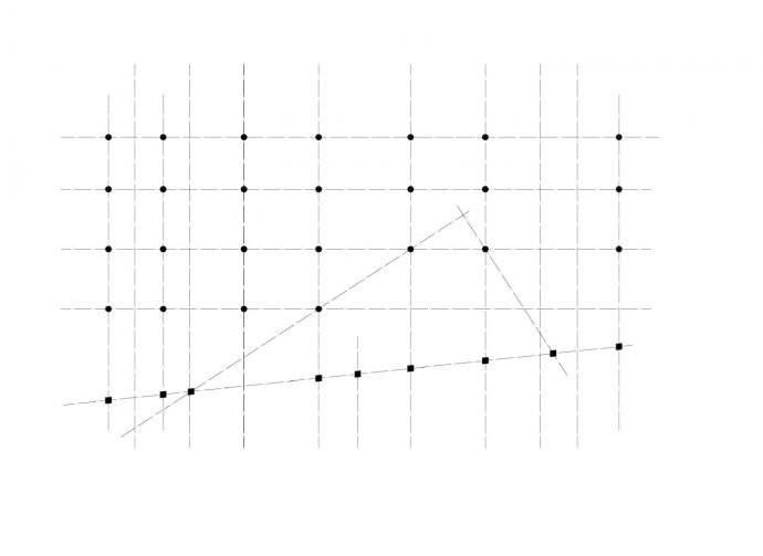 图书馆建筑轴线定位平面图CAD图_图1
