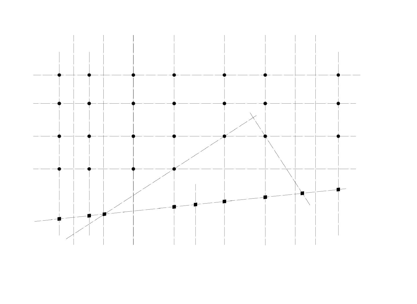 图书馆建筑轴线定位平面图CAD图