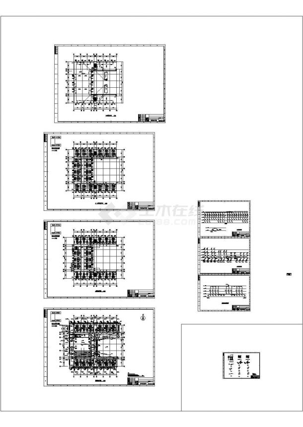 广州市某电子工厂给排水工程设计施工全套图纸-图一