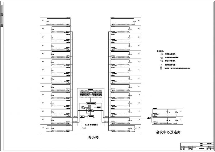 综合性13层办公楼安防监控系统设计CAD施工图_图1
