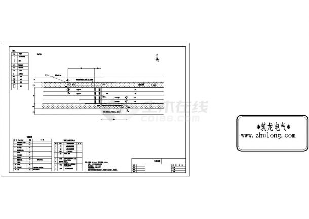 电子治安卡口设备配置及管线CAD设计图-图二