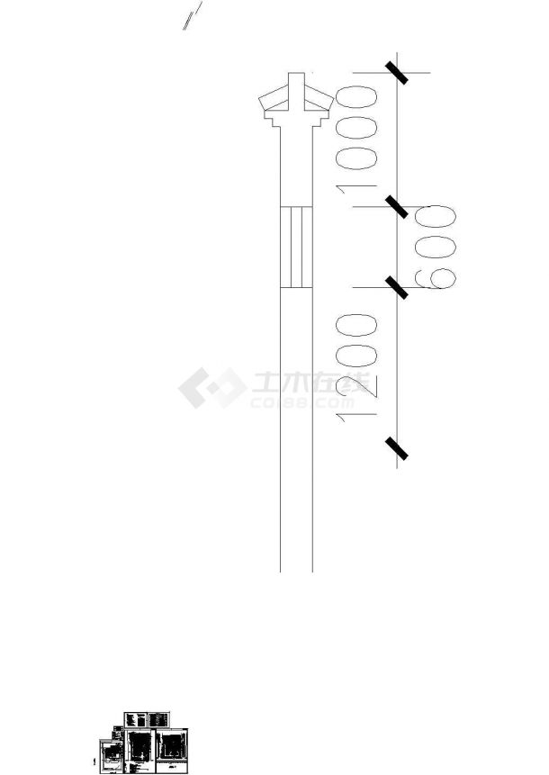 某带有庭院的太湖古建筑设计施工图-图一