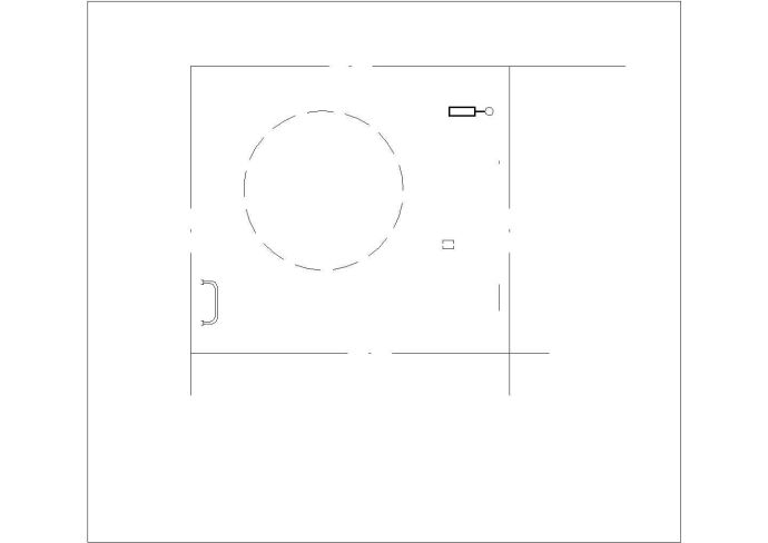 无障碍卫生间CAD平面布置参考图_图1