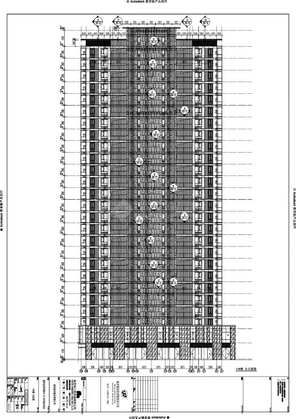 温州远洋高新地块项目12号楼商业平面立面CAD图-图二