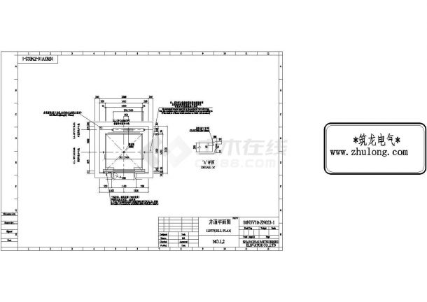 电梯机房平面详细CAD设计布置图-图一