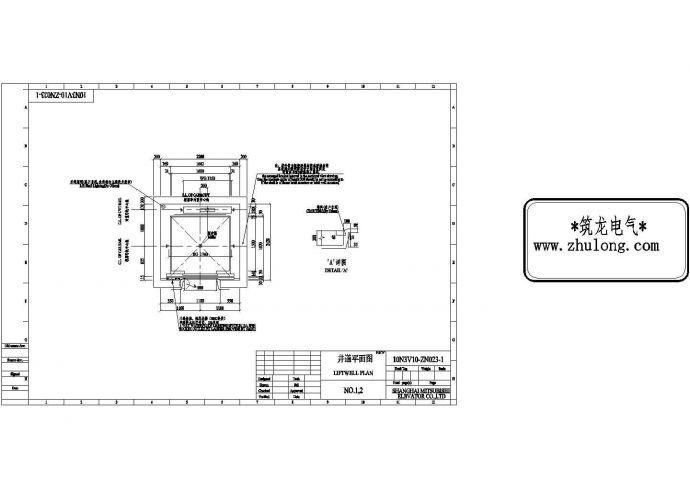 电梯机房平面详细CAD设计布置图_图1