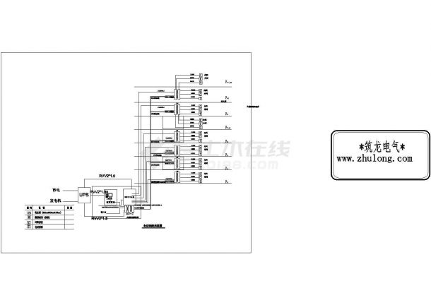 电话网络详细CAD设计系统图-图二