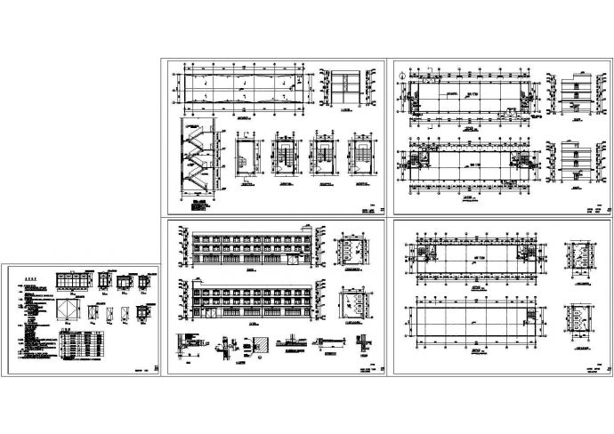  4层1446平米瑞泰车间建筑设计cad施工图（含建筑设计说明 长44.2米 宽10.7米）_图1