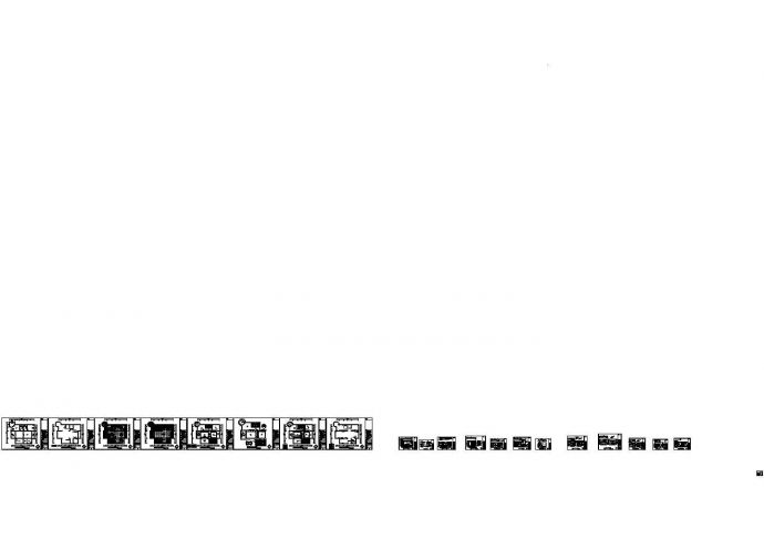 三室两厅黑白经典家装设计cad施工图（含效果）_图1