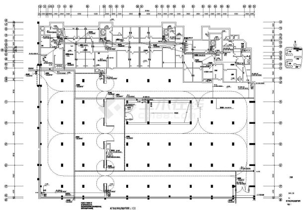 大型住宅群住宅地下车库电气系统设计施工cad图，共二十张-图一