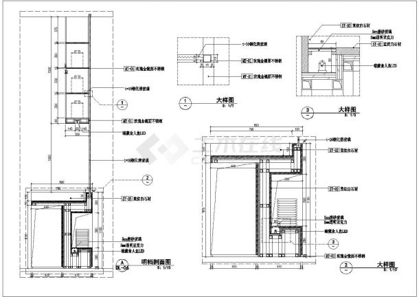 某深圳鼎悦坊火锅餐厅室内CAD设计完整施工图卫生间-图一
