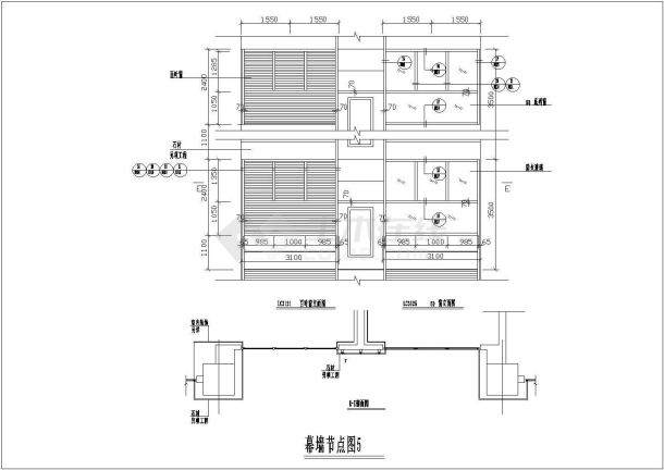幕墙节点CAD布置图-图二