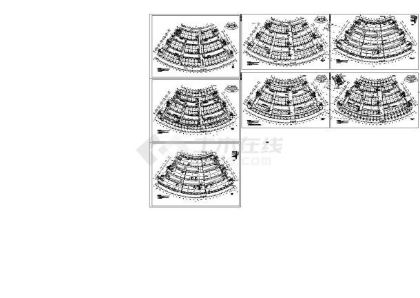 [江苏]三层商业广场空调通风系统设计cad图，共七张-图一