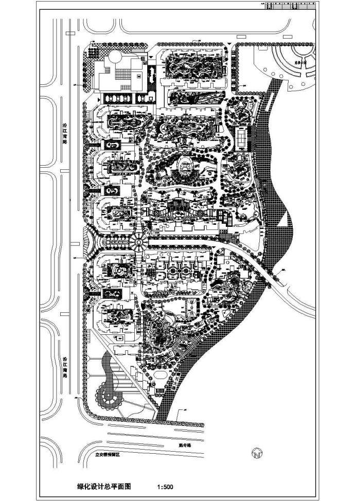 居住小区绿化总平面图_图1