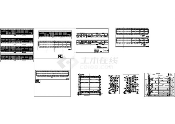 某工厂厂区给排水管网施工cad图,共九张-图一