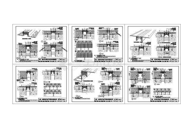 地面单列嵌平型变形缝装置CAD施工图-图一