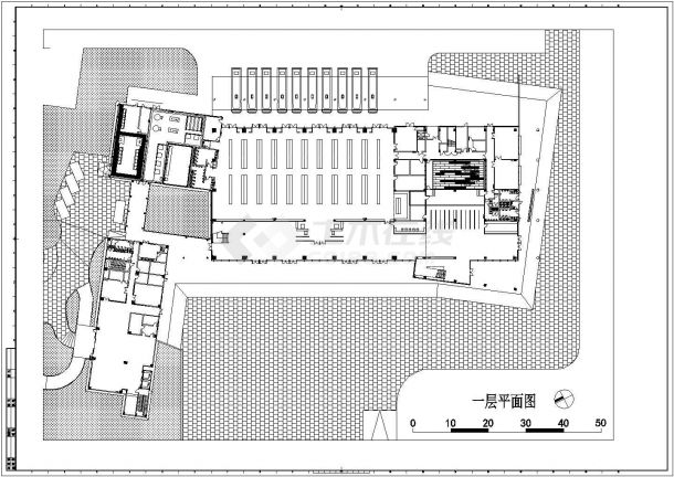 某二层14421㎡长途汽车客运站设计cad全套建筑施工图（含设计说明，含效果图）-图一
