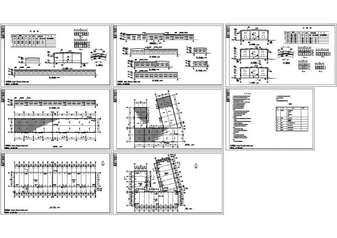 长109和57.6米 宽18和57.6米 单层4336平米厂区2个车间建筑施工图（含设计说明）_图1