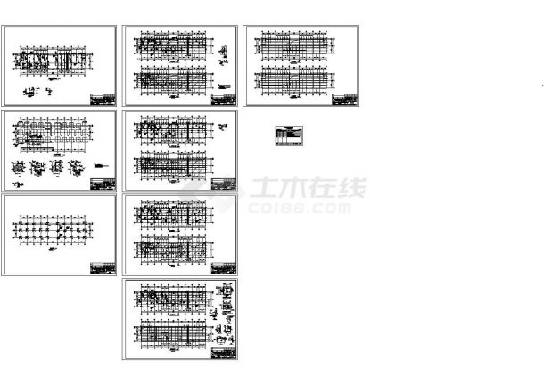 惠州市某五层办公楼混凝土框架结构施工cad图纸-图二